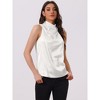 Allegra K Women's Satin Halter Neck Elegant Sleeveless Silky Summer Top - 3 of 4