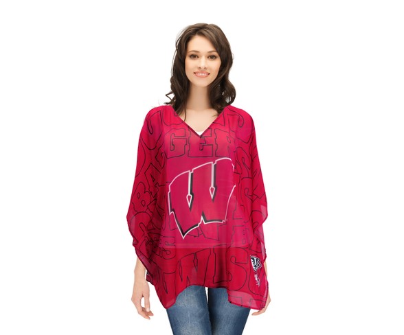 NCAA Wisconsin Badgers Little Earth Women's Elbow Length Caftan - One Size