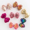 Summer Crystal - Sequin Glitter Stuffed Bow Hair Clip - 1 Pack - 2 of 4