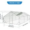 Metal Chicken Coop, 9.8x6.5x6.5 Ft Spire-Roof Poultry Cage with Waterproof and Anti-Ultraviolet Cover for Outside, for Backyard Farm Garden - 3 of 4