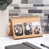 Paper Junkie 2-Pack Kraft Paper Desk Calendar Flip Photo Album Brown Picture Frames, 8.25x5.5 Inch - 2 of 4