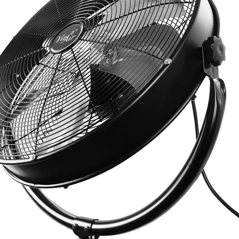Vie Air 20 Inch Industrial 3 Speed Heavy Duty Powerful and Quiet Metal High Velocity 360 Degree Tilting Pedestal Drum Fan, 5 of 8