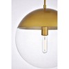 Elegant Lighting Eclipse 1 Light Brass Pendant With Clear Glass - 4 of 4
