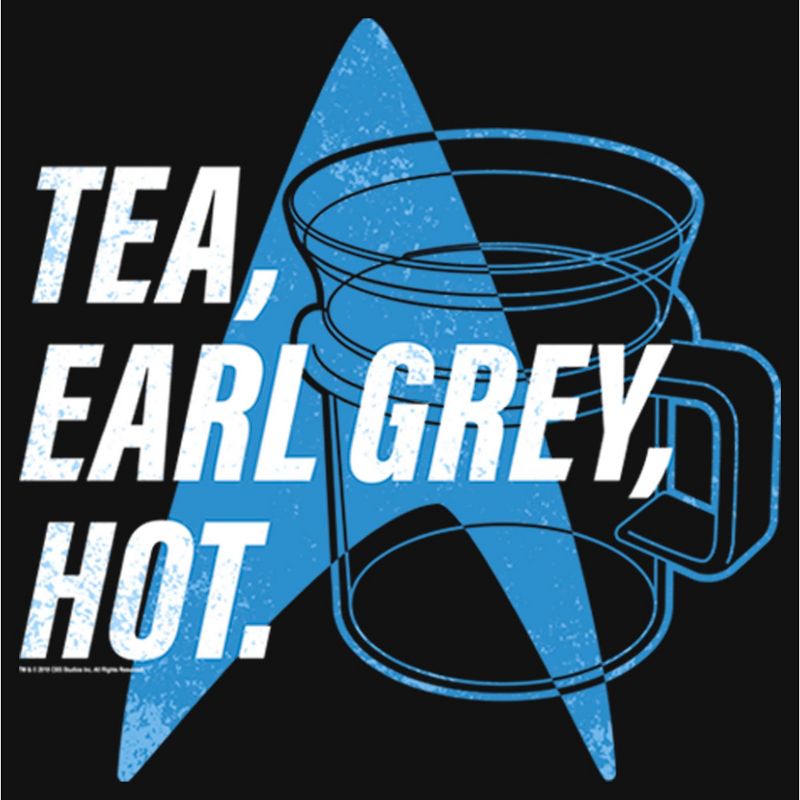 Girl's Star Trek: The Next Generation Cup Of Tea Earl Grey Hot, Captain Picard T-Shirt, 2 of 5