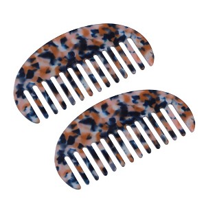 Unique Bargains Anti-Static Hair Comb Wide Tooth for Thick Curly Hair Hair Care Detangling Comb 2 Pcs - 1 of 4