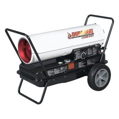 Dura Heat Kerosene Forced-Air Portable Heater, 135,000 BTU Indoor/Outdoor Rolling Space Heater Warmer with Built-In Thermostat for 3,200 Square Feet