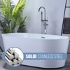 WOWOW 2-Handle Freestanding Tub Faucet with Hand Shower in Brushed Nickel - 3 of 4