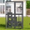 Catio Outdoor Cat Enclosure with Double Doors, Grey Weatherproof Pine Wood Cat House with Climbing Shelves & 7 Modular Play Boxes - Nertpow - 4 of 4