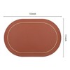 REGALWOVEN Faux Leather Kitchen Washable Heat Resistant Table Placemats 6 Pcs - 4 of 4