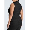 ELOQUII Women's Plus Size Faux Suede Sleeveless Top - 3 of 4
