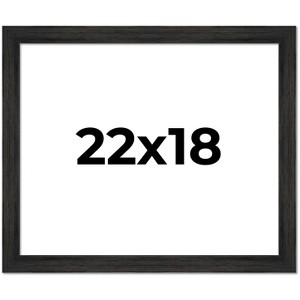 PosterPalooza | 22x18 Wide Barnwood Picture Frame, UV Acrylic, 6 Finishes - Grey, Brown, White, and Black - 1 of 4