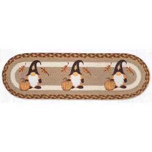 Earth Rugs Eco-Friendly Gnome Stair Mat – Autumn Leaves Design on Braided Jute - 1 of 3