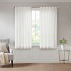 Boersma 2 PCS White Semi-Sheer Linen Curtains – 52x84" Light Filtering Drapes with Rod Pocket and Back Tab for Bedroom, Living Room, or Dining Room - 3 of 4