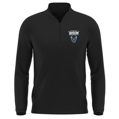 Howard University Adult Active Sport 1/4 Zip Pullover Left Chest Logo, Charcoal - image 1 of 4