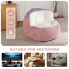 TUYOHW Multicolor Faux Fur Bean Bag Chair,Oversized Lounger with Carry Handle & No Assembly,High-Resilience Shredded Foam - 4 of 4
