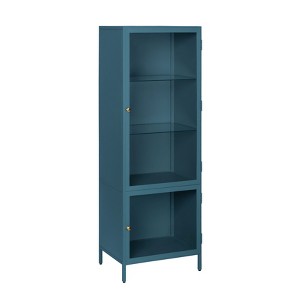 MH London Clement Modern 63" Iron and Glass Display Cabinet with 3 Shelves - 1 of 1