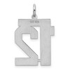 Black Bow Jewelry Sterling Silver, Jersey Collection, Large Number 12 Pendant - 3 of 4