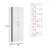 NicBex 71.1 Inch Kitchen Pantry Storage Cabinet with 4 Doors and 5 Adjustable Shelves for Dining Room,Bathroom,Kitchen - 3 of 4