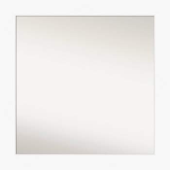 32" x 32" Non-Beveled Cabinet White Wall Mirror - Amanti Art
