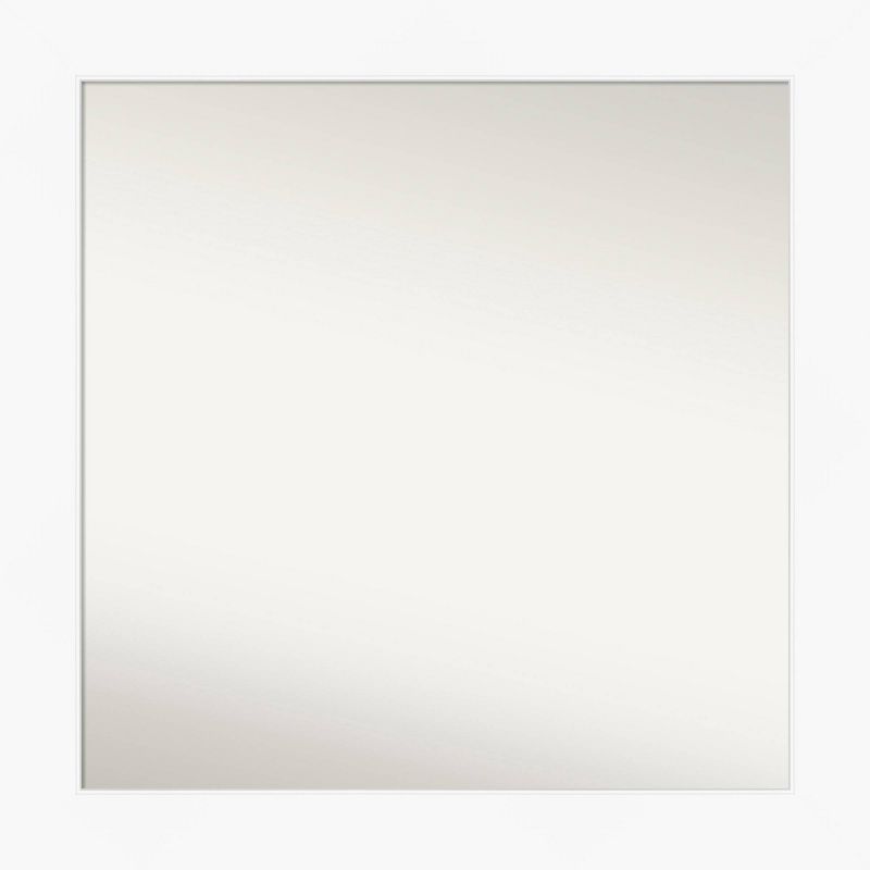32&#34; x 32&#34; Non-Beveled Cabinet White Wall Mirror - Amanti Art, 1 of 11