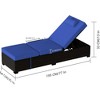 Set of 2 Outdoor PE Wicker Patio Chaise Pool Lounge Chairs - 2 of 4