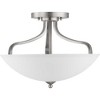 Progress Lighting Laird 3-Light Semi-Flush Ceiling Light, Antique Bronze, Glass Shade - 2 of 4