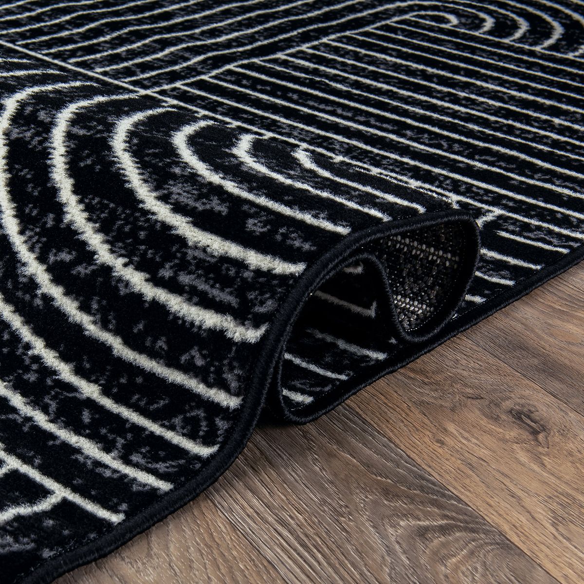 World Rug Gallery Contemporary Stripe Arch Design Area Rug: Stain & Fade-Resistant, Low Pile, Pet Friendly - thumbnail 5