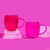 Barbie x Dragon Glassware 16 oz Double Walled Glass Coffee Mugs Set of 2 - 2 of 4