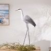 Paulownia Wood Heron Bird Statue with Metal Legs Base 29.5"H - 2 of 3