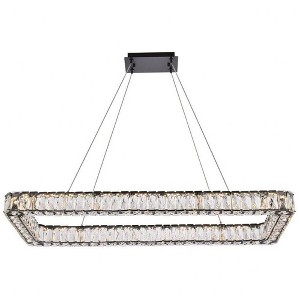 Elegant Lighting Monroe 1 - Light Pendant in  Black - 1 of 4