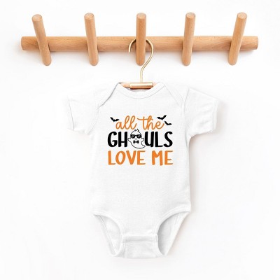 The Juniper Shop All The Ghouls Love Me Bats Baby Bodysuit
