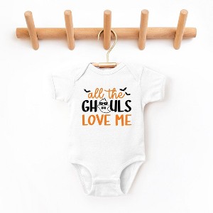 The Juniper Shop All The Ghouls Love Me Bats Baby Bodysuit - 1 of 3
