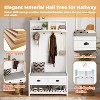KTMBDW Hall Tree with Bench and Shoe Storage, Entryway Bench with Shoe Storage, 3-in-1 Coat Rack with 4 Coat Hooks for Entryway, Bedroom, Living Room - 4 of 4