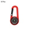 Unique Bargains Waterproof Keychain Compass with Buckle for Outdoor Hiking 6 Pcs - 3 of 4