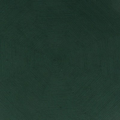 Hunter Green Solid Braided Oval Synthetic Rug 20" x 30"