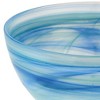 HomeRoots Set of Two 6" Aqua Blue And White Alabaster Glass Round Candy or Nut Bowls - 4 of 4