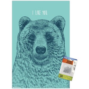 Trends International Rachel Caldwell - I Like You Bear Unframed Wall Poster Prints - 1 of 4
