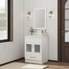 ELECWISH 24 in. W x 18 in. D x 32.5 in. H Bath Vanity Cabinet in White with Mirror Set - 3 of 4