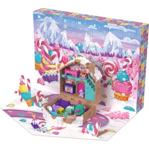 Polly Pocket Doll Advent Calendar, DIY Gingerbread House Playset with 24+ Surprises, Dollhouse Furniture, and Holiday Accessories - 1 of 4