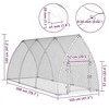 vidalXL Chicken Cage - Walk-in Hen Coop - Silver Galvanized Steel Poultry Enclosure - Lockable Door - 3 of 4