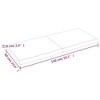 vidaXL Rectangular Table Top, Light Brown Oak Wood with Live Edge, Treated Surface - 3 of 4