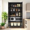 Metal Storage Cabinet, Kitchen Pantry Cabinet with Adjustable Shelves, Lockable File &Tool Cabinet, Garage Storage Cabinet for Kitchen - 2 of 4