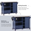 Kitchen Island Cart with Storage Cabinet and Two Locking Wheels - 2 of 4