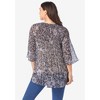 Roaman's Women's Plus Size Pleated Keyhole Tunic - 3 of 4