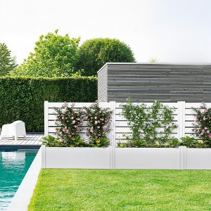 Wooakway 71"H*47"W*12"D PVC Raised Garden Bed with Trellis Planter Box with Stakes Planter Pot for Plants Vegetables - 1 of 4