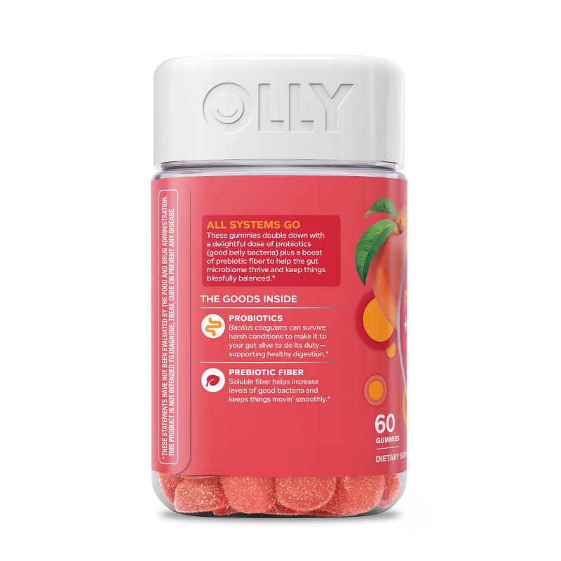 OLLY Probiotic + Prebiotic Gummies - Peachy Peach, 5 of 9