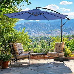 Kumasinova 9.8FT Offset Patio Umbrella with Easy Tilt&Crank,Outdoor Umbrella with UV Protection,Market Umbrella with 8 Ribs for Pool&Beach - 1 of 4
