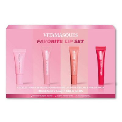 Vitamasques Stocking Stuffer Favorite Lip Gift Set - 4ct