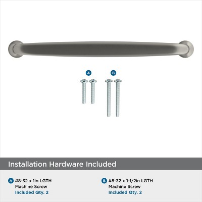 Satin Nickel 7" Traditional Cabinet Bar Pull