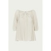 Women's EULALIE SILK-COTTON CREPE BLOUSE - WORN - 2 of 3